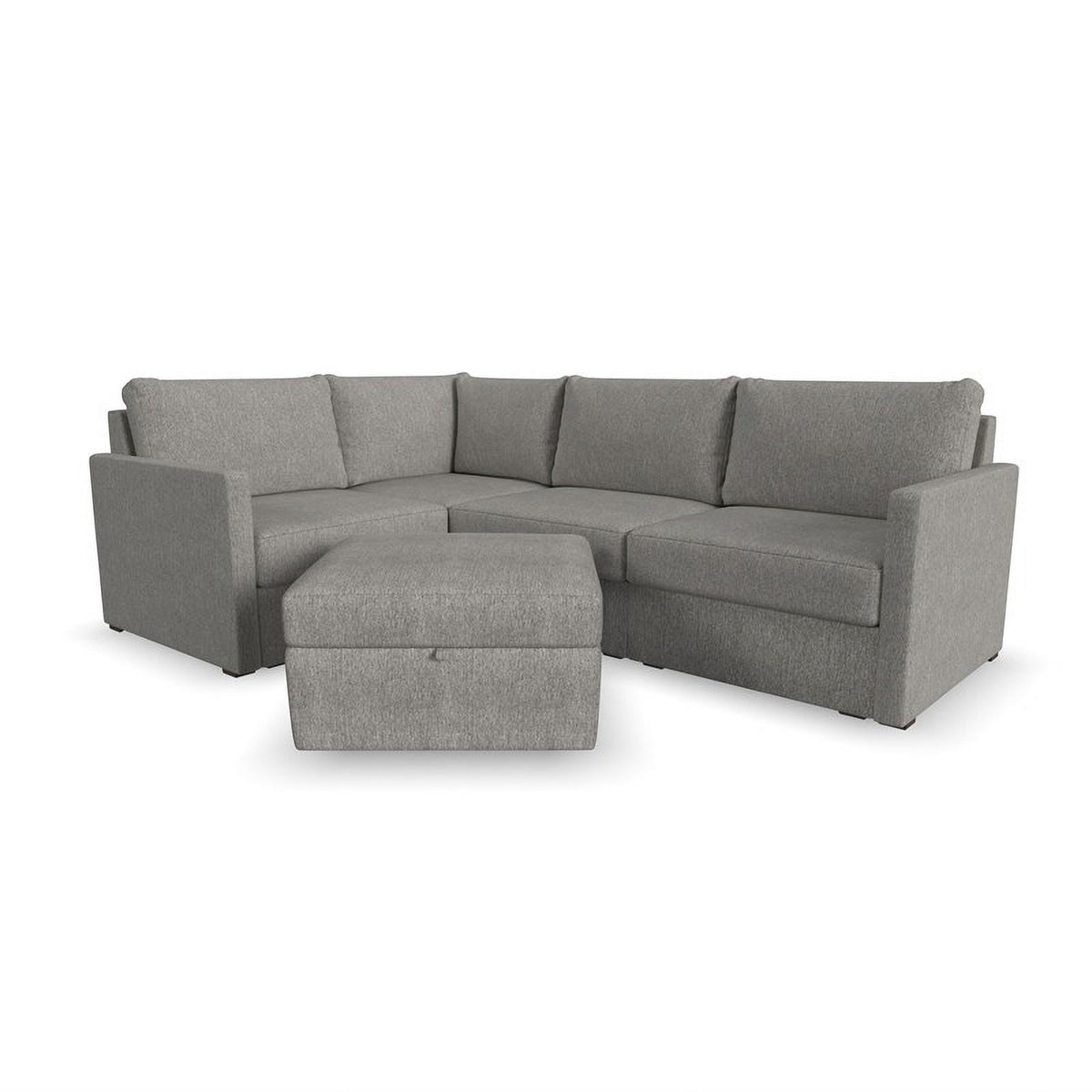 Gray 4 Seat Sectional with Performance Fabric V571