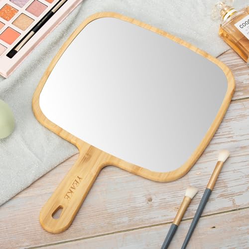 Bamboo Handheld Mirror with Handle Z128