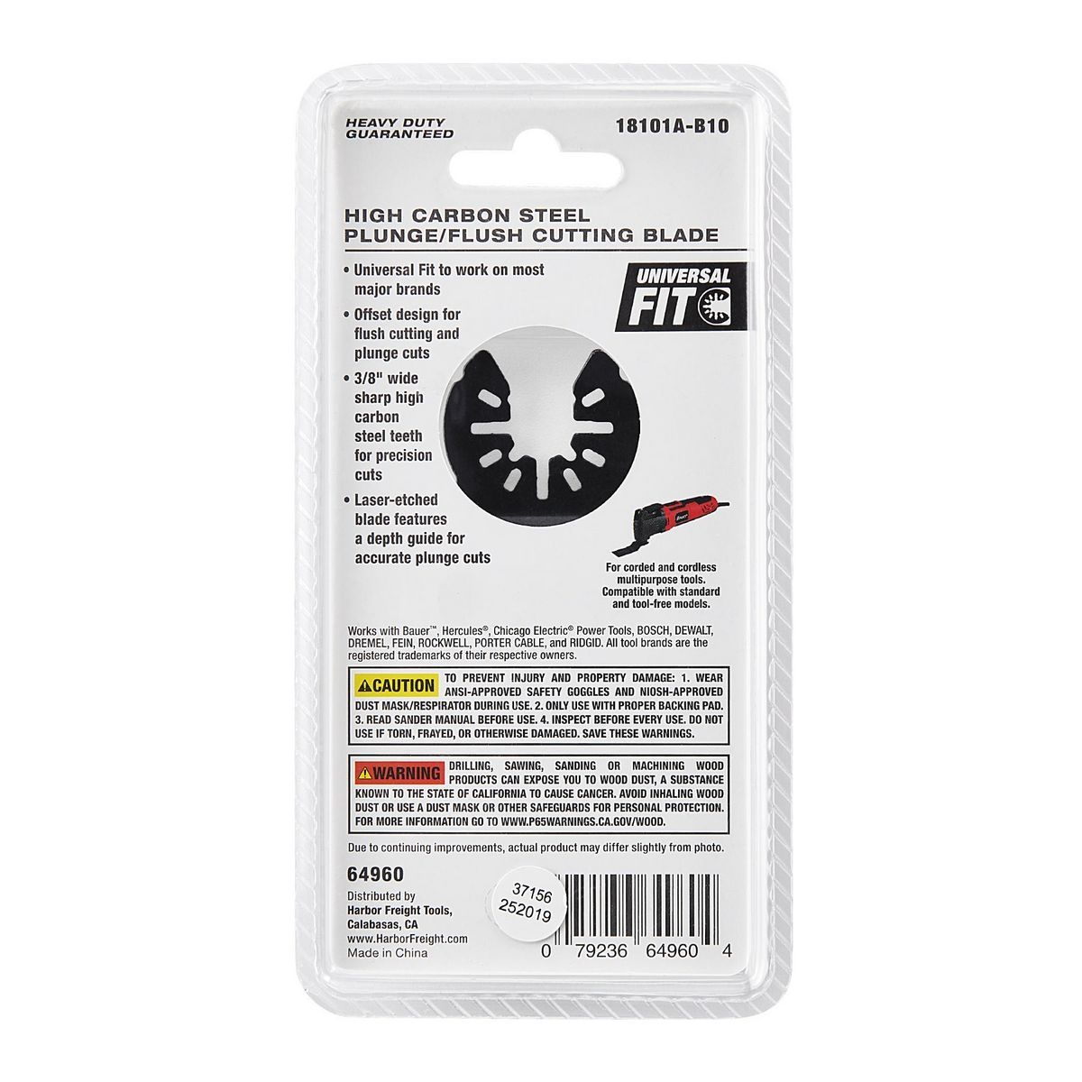 3/8 in. High Carbon Steel Cutting Blade for Oscillating Multi-Tools B7156