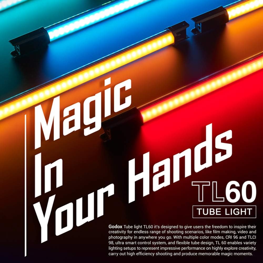 RGB Tube Light 2-Light Kit, CRI 96 TLCI 98, 2700k-6500K Adjustable J15420