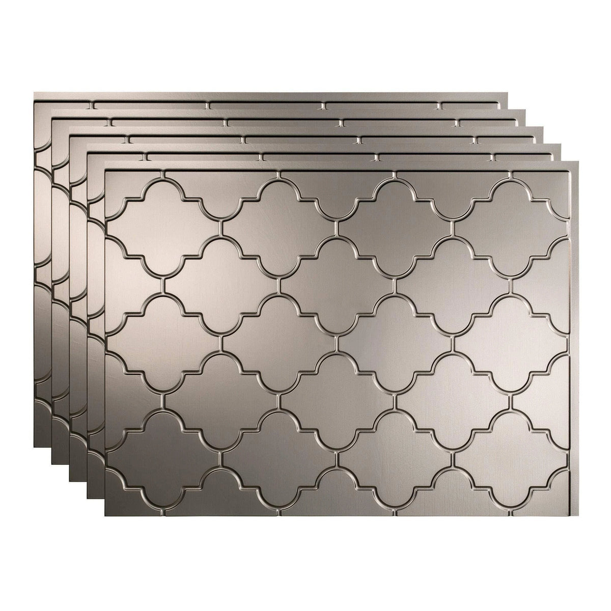 18in x 24in Brushed Nickel Backsplash Panel (5 Pack) R231