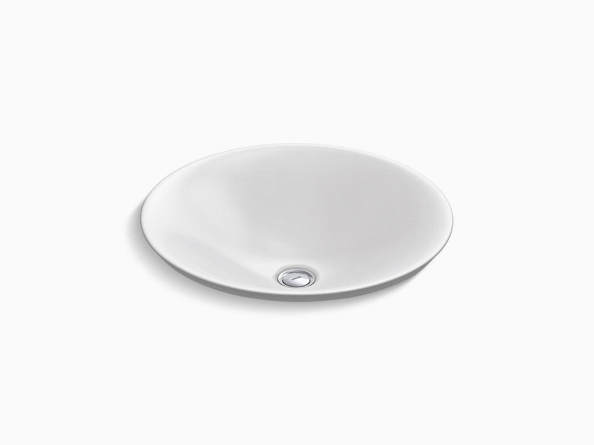 Round Wading Pool Bathroom Sink Thunder Grey D977