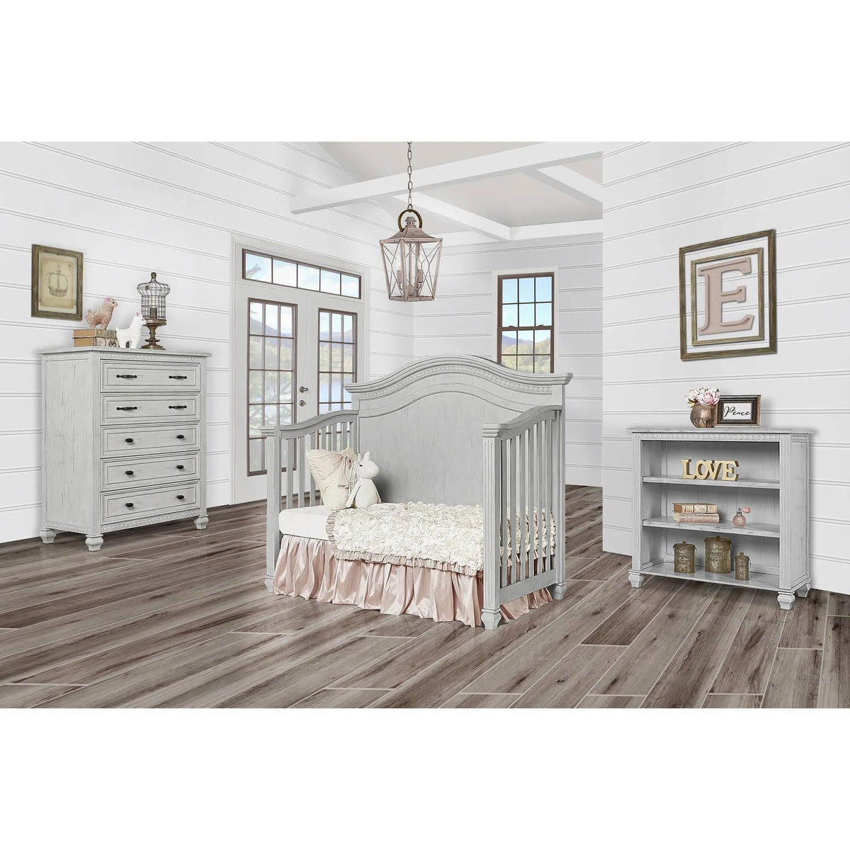 Antique Grey Mist Mini Hutch Bookcase E843877