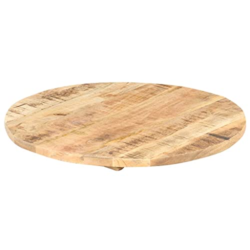 Solid Reclaimed Wood Round Table Top 15.7" E93551