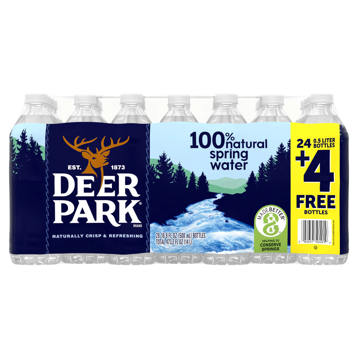 16.9-ounce Spring Water, 28 Bottles X847