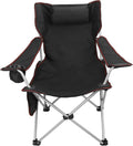 Blue Folding Adjustable Recliner Camping Chair with Headrest & Cup Holders & Side Pocket Z4061