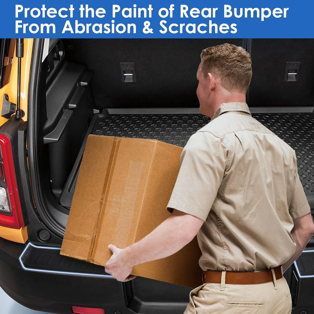 Black Scratch Resistant Car Bumper Guard Pack of 2 V379911