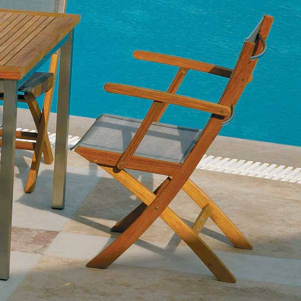 Teak Folding Sling Armchair W5731