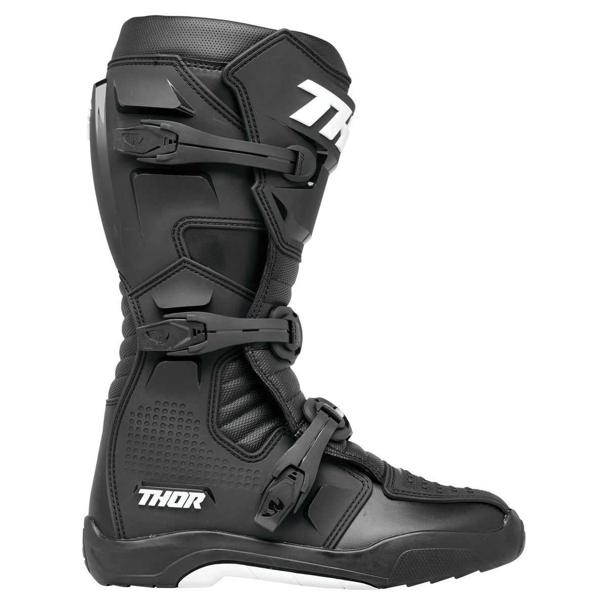 Black/White Motocross Offroad Riding Boots X9274