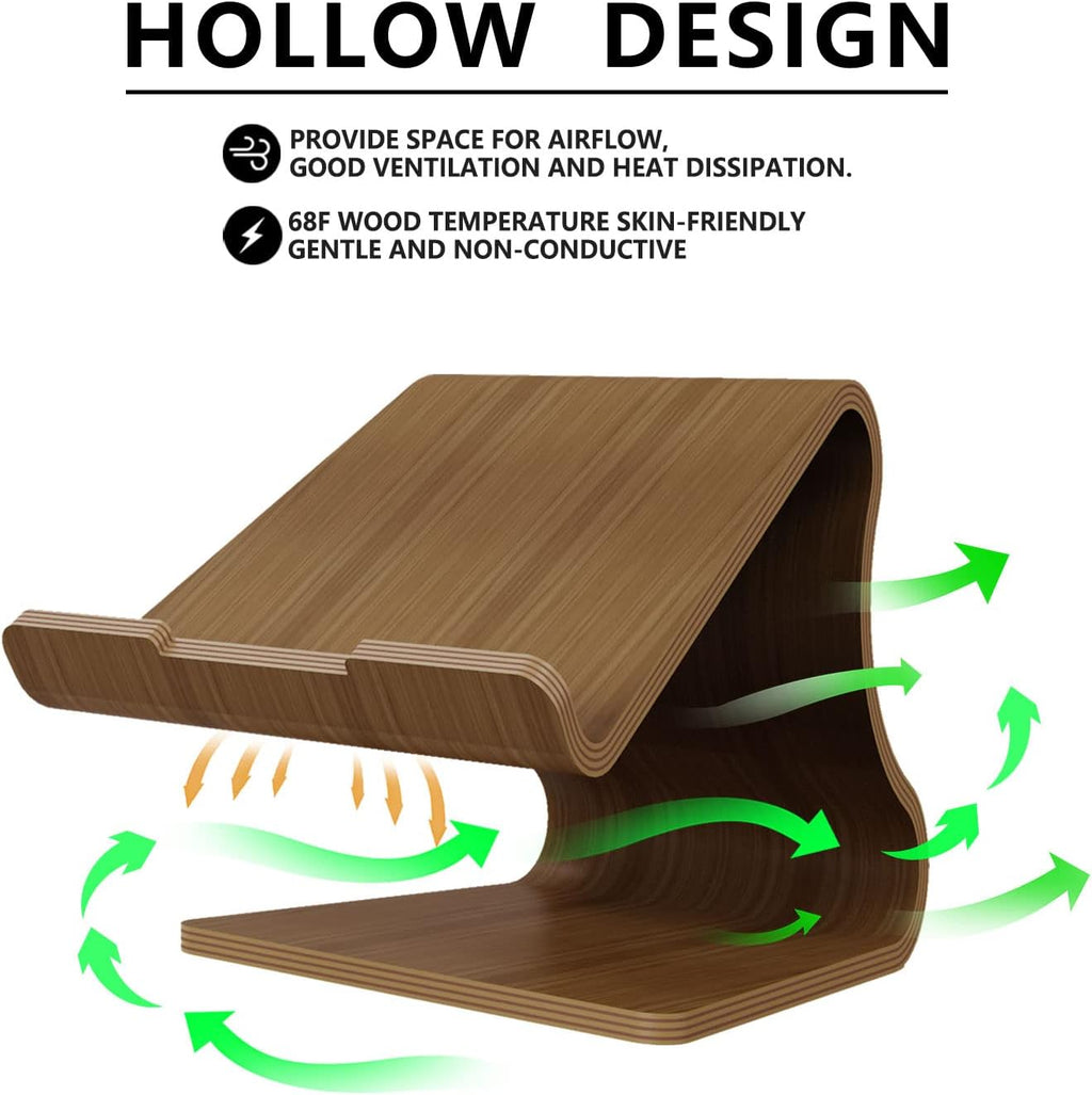Wooden Laptop Stand, Walnut, Pack of 2 X595
