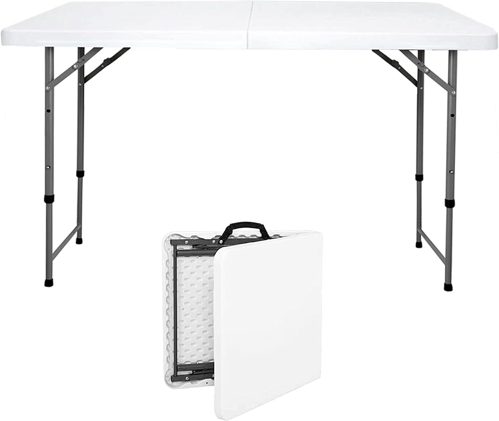 4 ft Folding Plastic Table White C28070