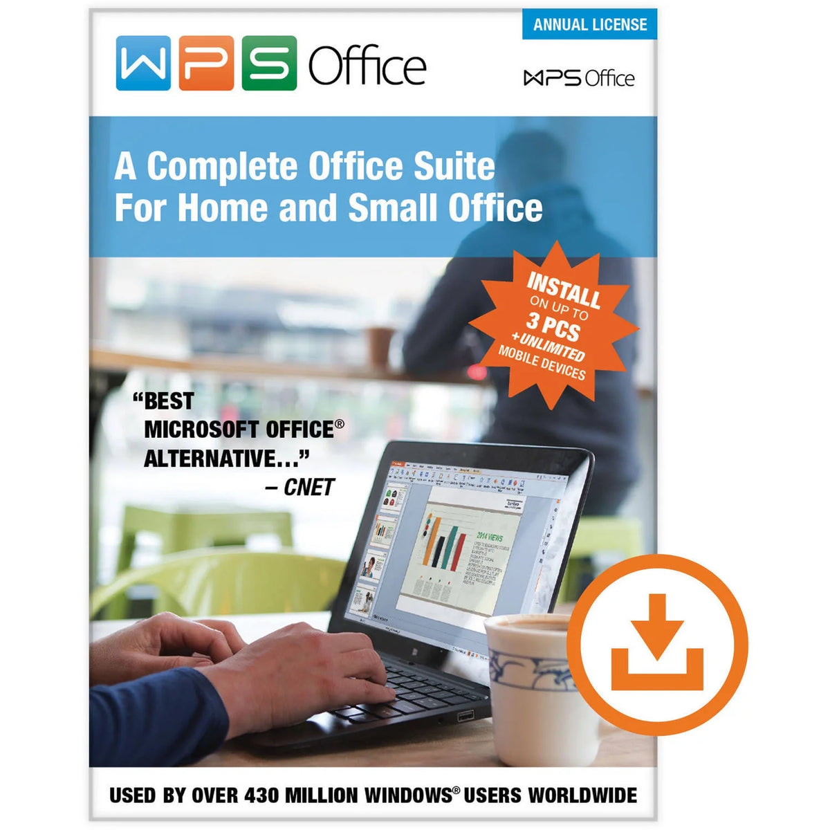 WPS Office Annual Subscription 3 PCs H35096