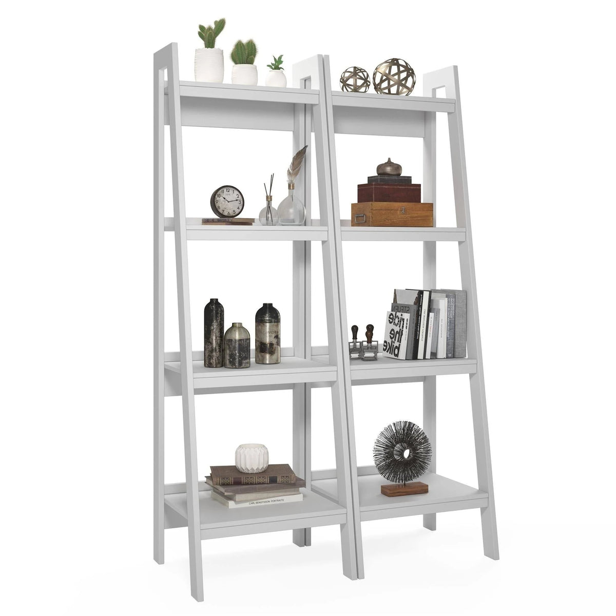 4-Shelf Ladder Bookcase Set of 2 H66270