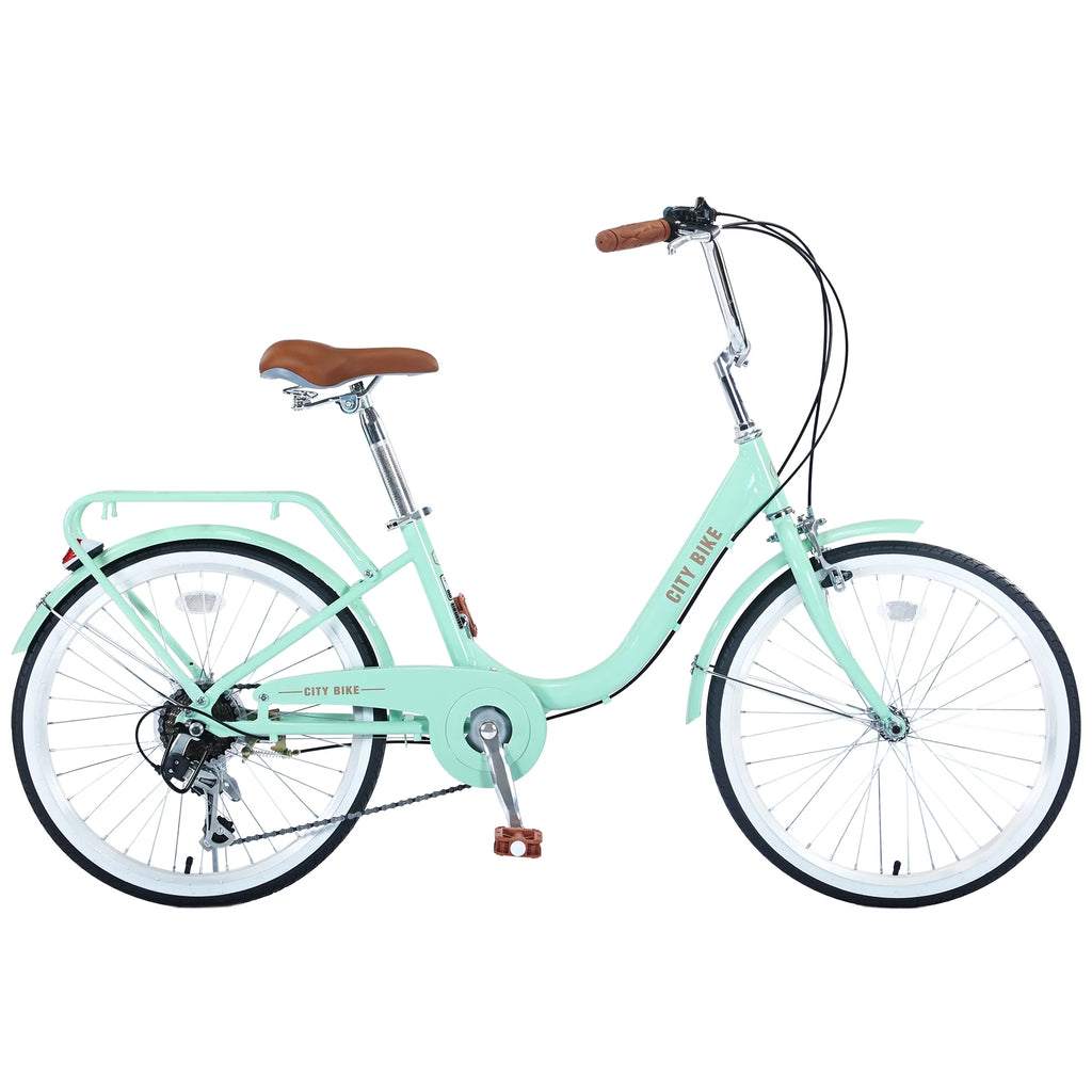 22" Aluminum Alloy 7 Speed Green Bicycle H92175