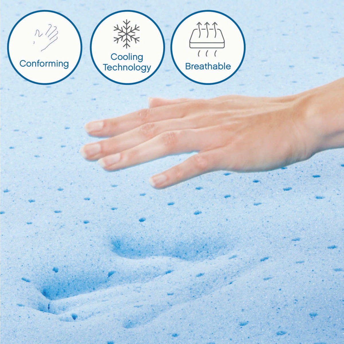 14 Gel Memory Foam Mattress with Pillow, Full V685
