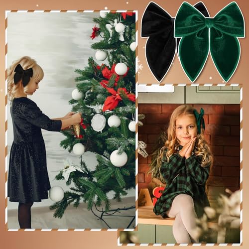 4 Pcs Velvet Hair Bows W215