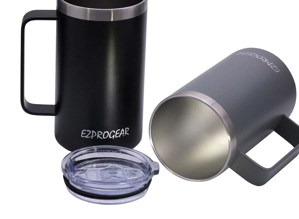 40 oz Stainless Steel Insulated Tumbler with Handle, Lid & Straws X9037