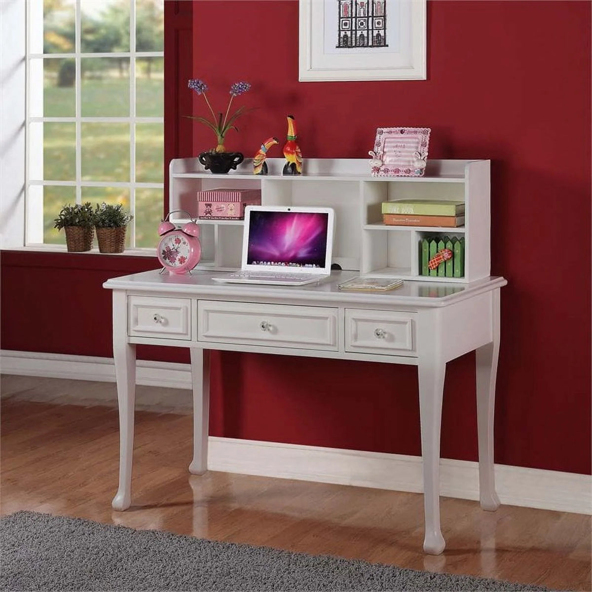 White Wood Writing Desk V897