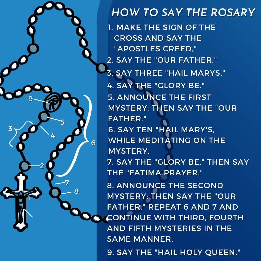 Crystal Silver Plate Catholic Rosary Beads T852