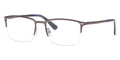 Matte Gray Semi-Rimless Rectangular Eyeglasses C64401