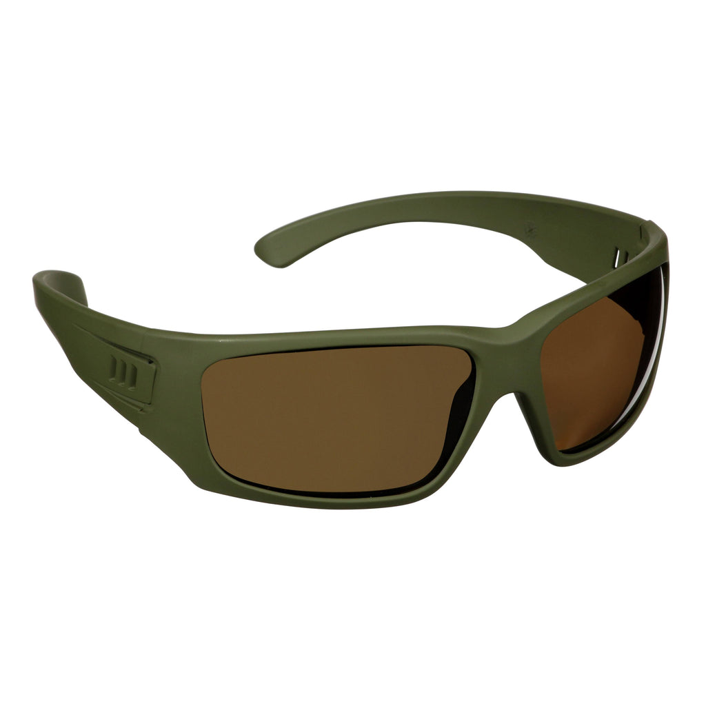 Green Frame Brown Polarized Lens Anti-Fog Coating Safety Glasses A95693