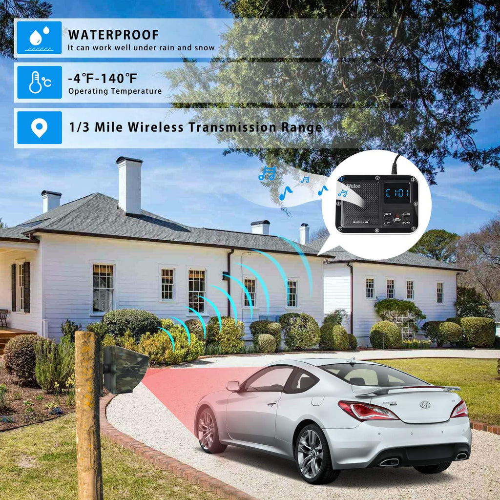 1800 Ft Wireless Outdoor Motion Sensor Driveway Alarm System G16757