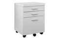 White Black 3 Drawers Particle Board Filing Cabinet B7528