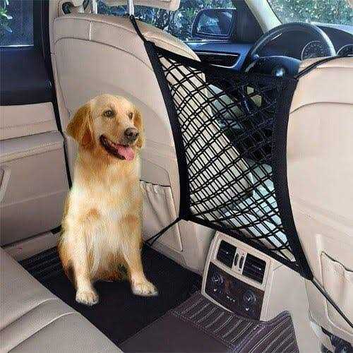 Dog Car Net Barrier with Mesh Organizer Storage Bag V263