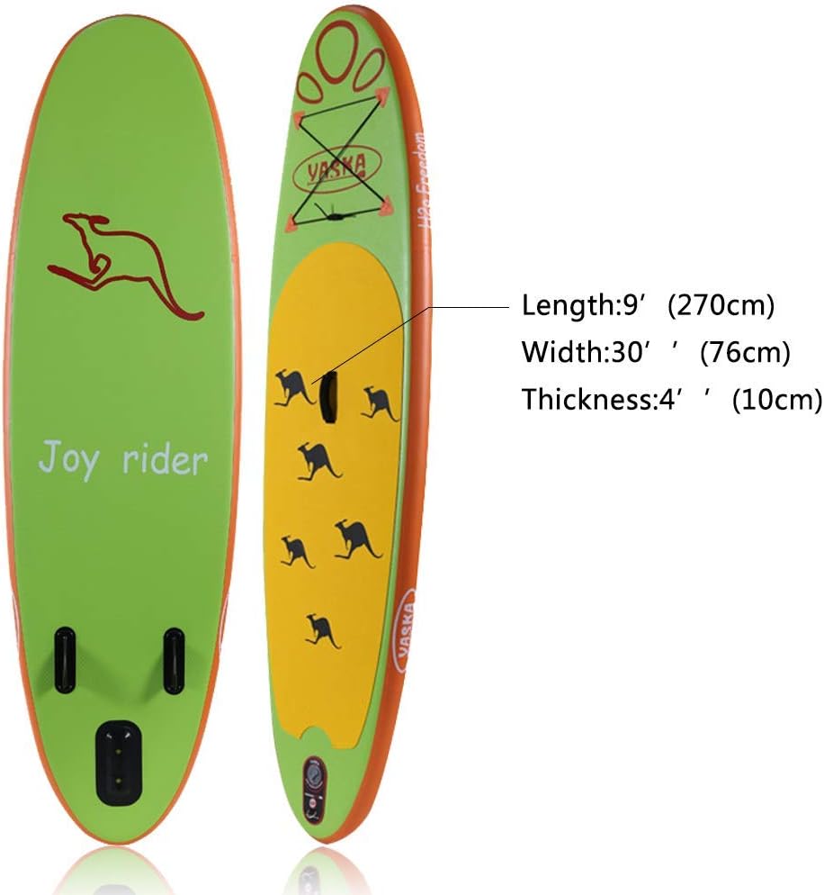 Kids Inflatable Stand Up Paddle Board with Hand Pump, Adjustable Aluminum Floating Paddle, Repair Kit, Rucksack and Bottom Fin I885090