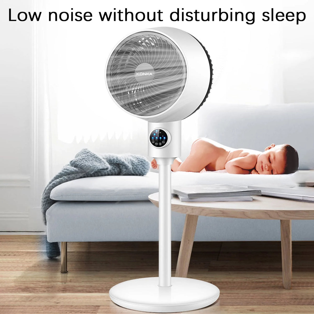 Electric Fan Floor Standing Swing Head Air Circulation Fan Remote Control T923