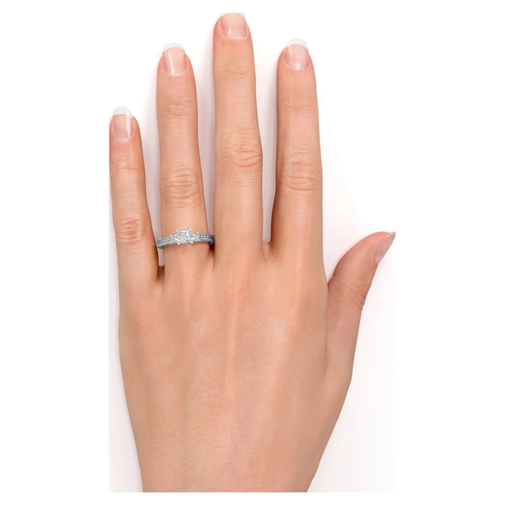 10K White Gold Princess Cut Diamond Engagement Ring M615902