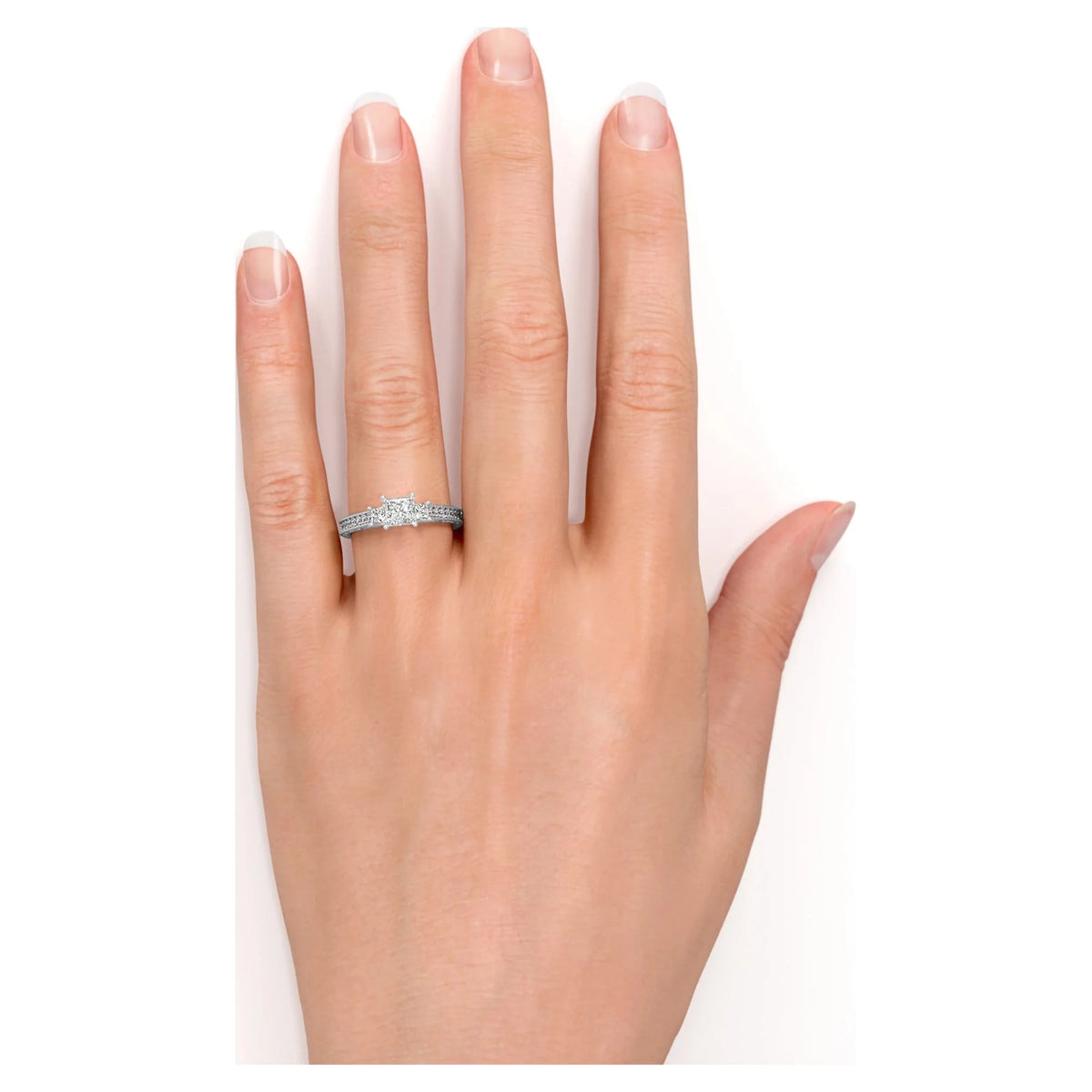 10K White Gold Princess Cut Diamond Engagement Ring M615902