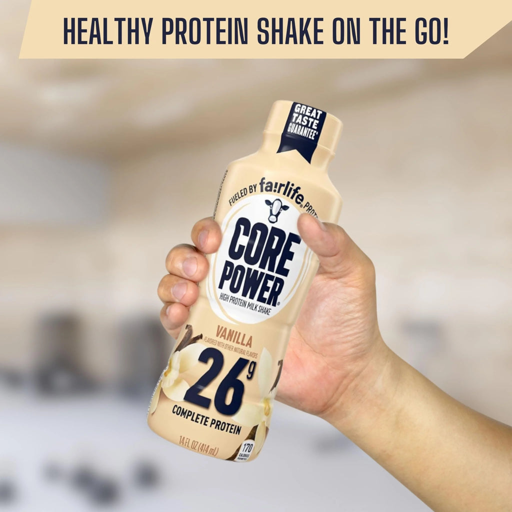 26g Protein Milk Shakes Vanilla 14 Fl Oz Pack of 12 Y8850