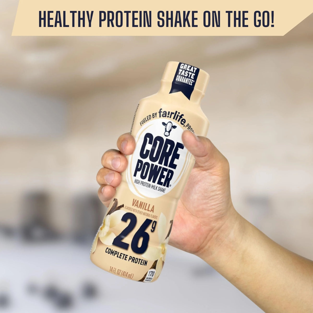 26g Protein Milk Shakes Vanilla 14 Fl Oz Pack of 12 Y8850