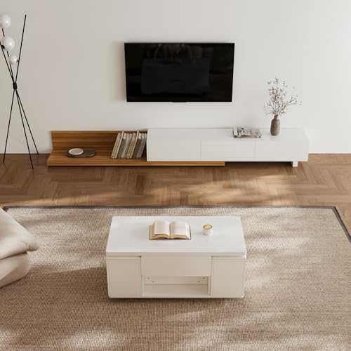 Black Lift-Top Coffee Table with Hidden Storage Y5458