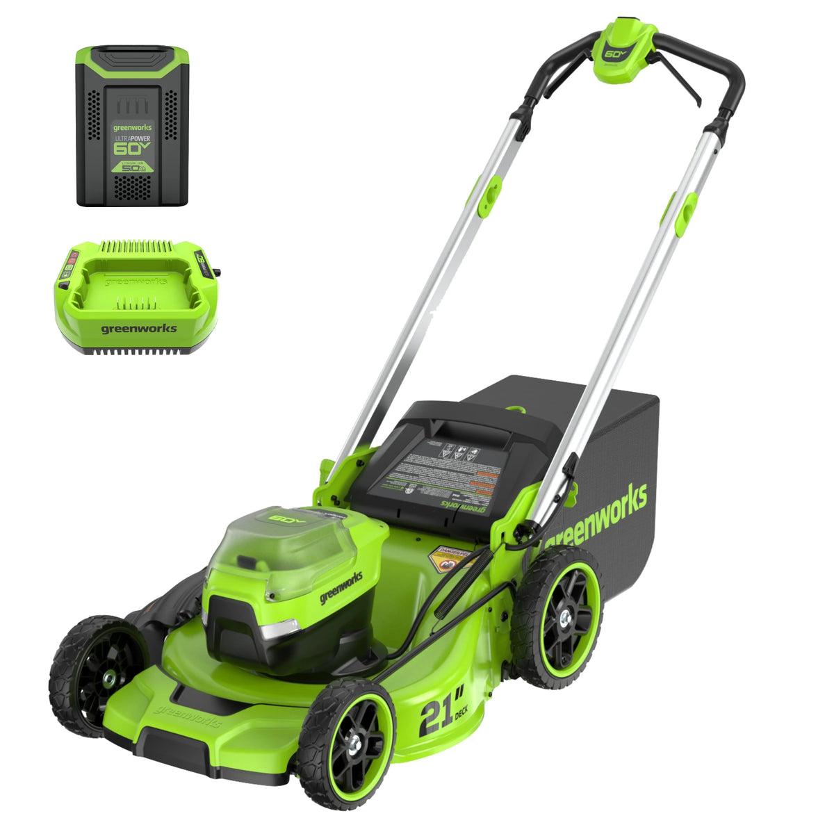 60V 21 Push Lawn Mower with Battery & Charger Q658