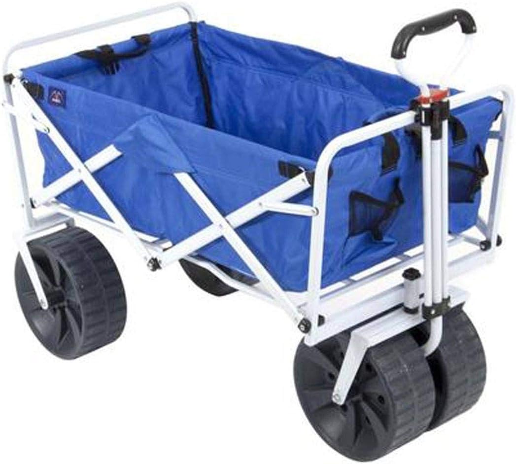 Blue White Collapsible Utility Beach Wagon Cart U758