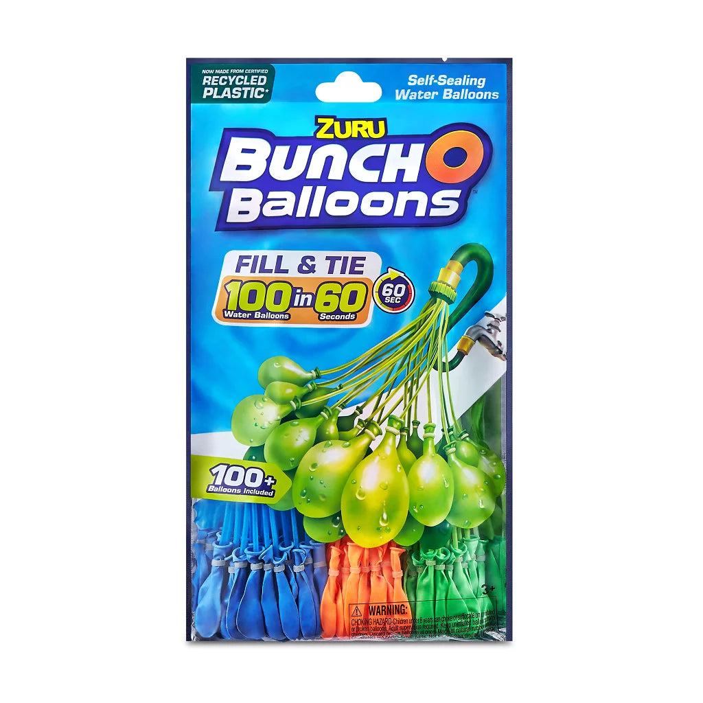 100 Rapid-Filling Self-Sealing Water Balloons 3 Pack Y402