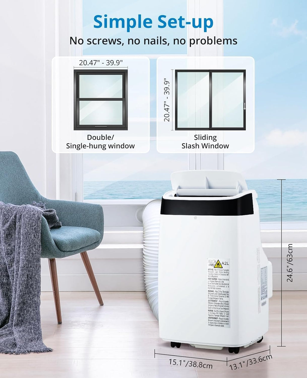 Portable 10000Btu Air Conditioner with Remote Control J713855