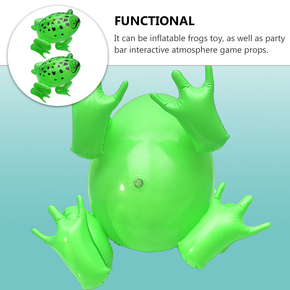Luminous Inflatable Frog Toys Party Decor Funny Blow Up Toy I18252