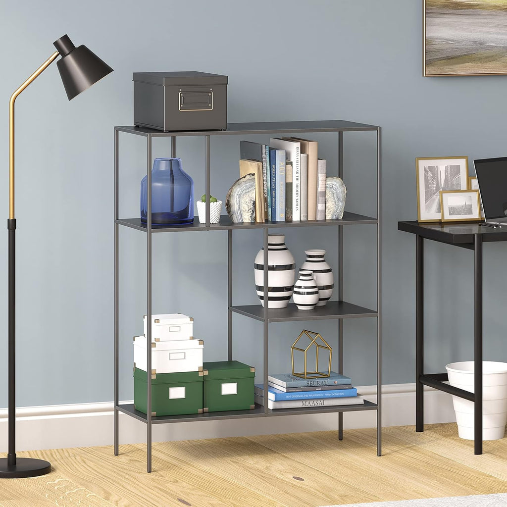 Blackened Bronze Metal 5-Tier Bookcase N579220