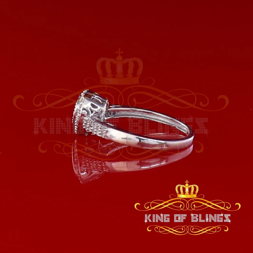 0.25 CT Real Diamond 925 Sterling Silver White Heart Ring Size 7 Q816363