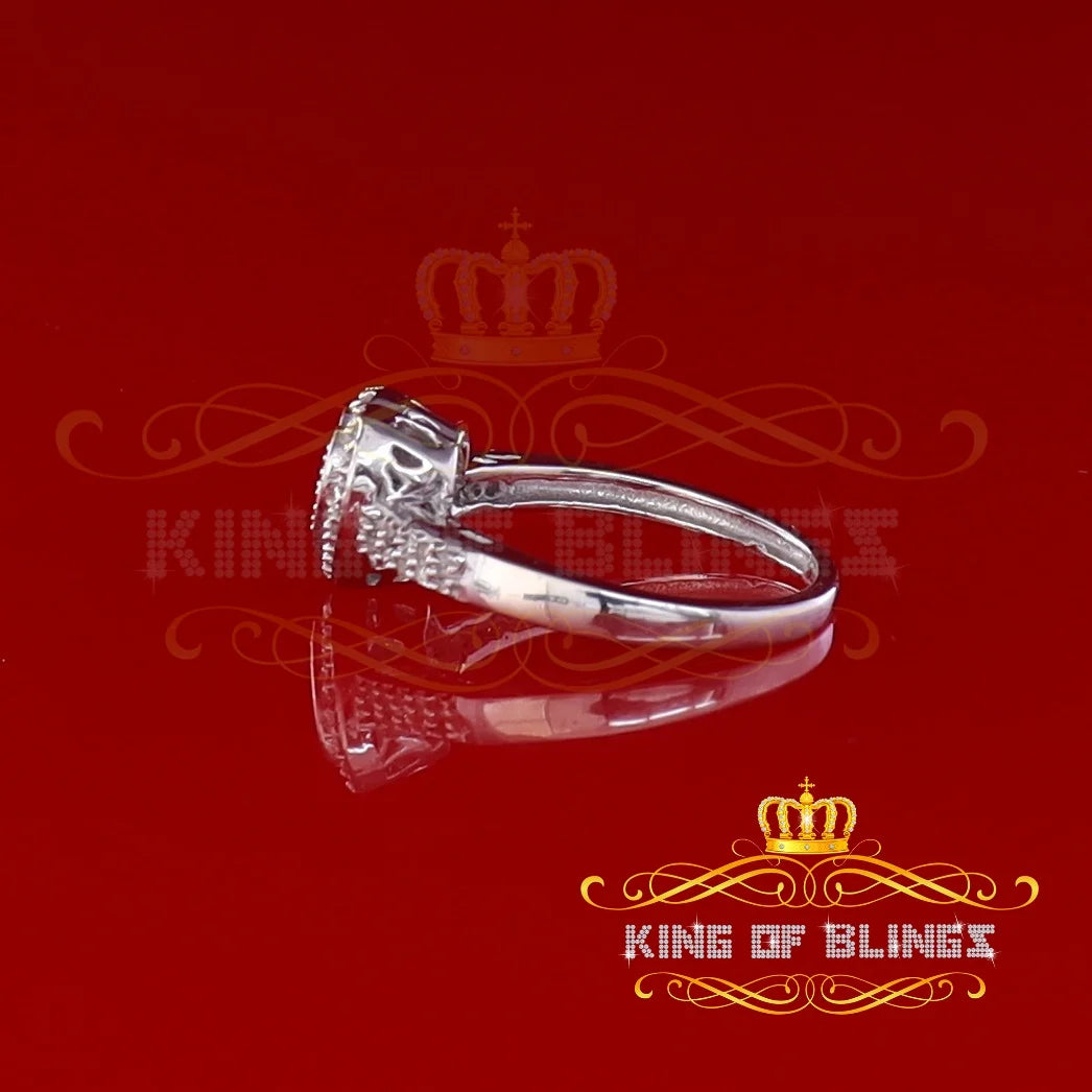 0.25 CT Real Diamond 925 Sterling Silver White Heart Ring Size 7 Q816363