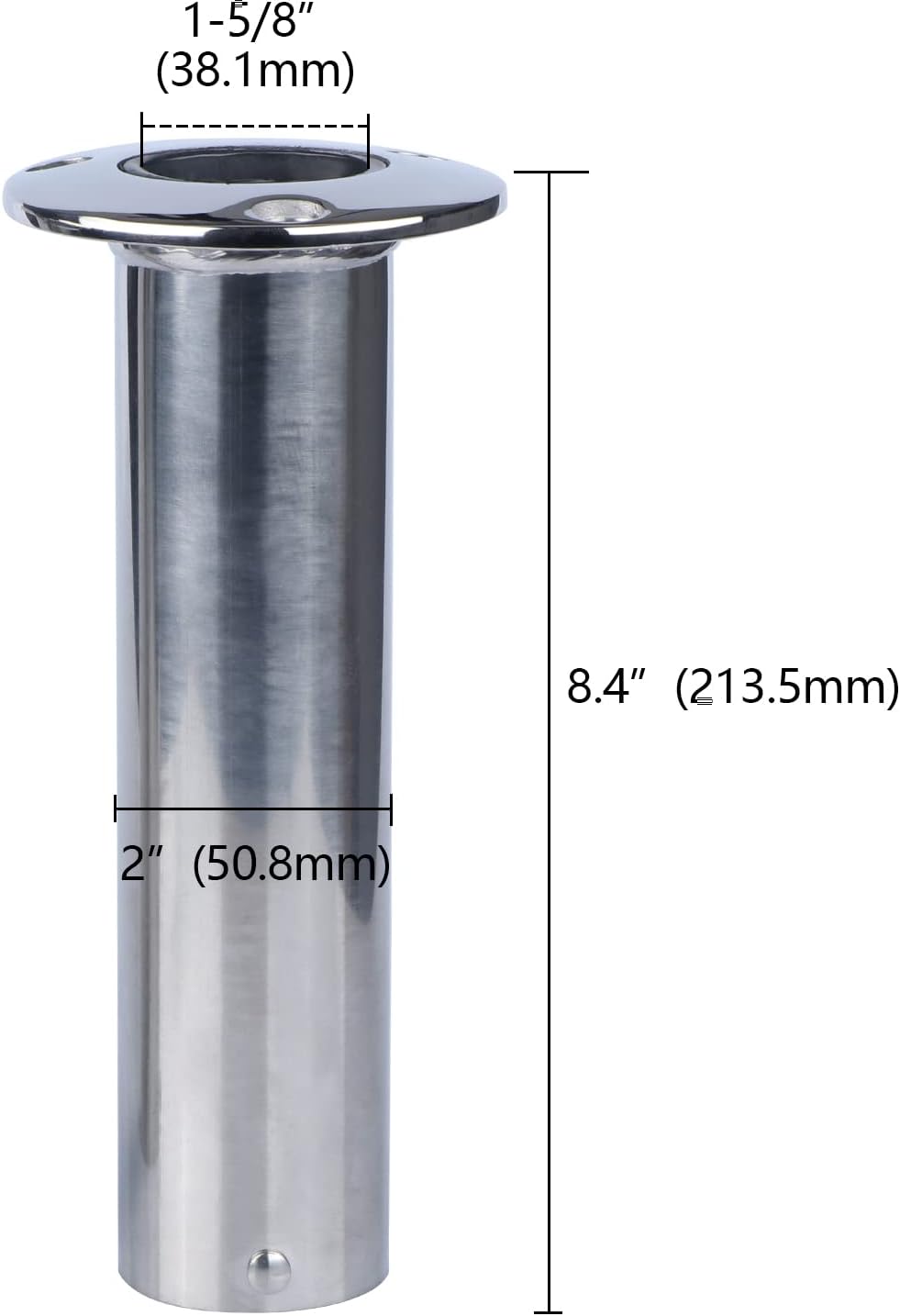 2Pcs Stainless Steel Casting Fishing Rod Holder Flush Mount 90 Degree R692