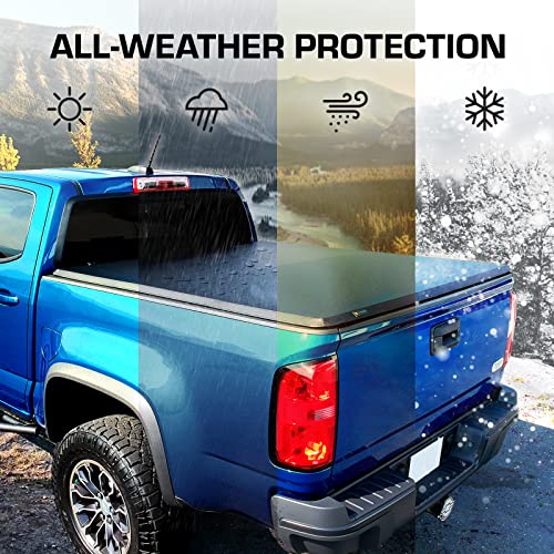 Black Soft Tri-fold Truck Bed Tonneau Cover K99373