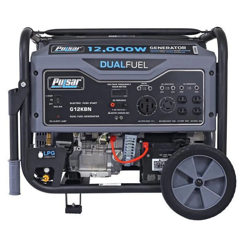 12,000W Dual Fuel Portable Generator in Space Gray with Electric Start F367