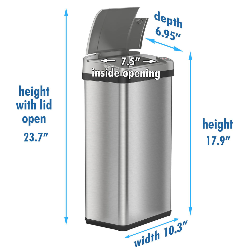 4 gal Stainless Steel Motion Sensor Trash Can E366008