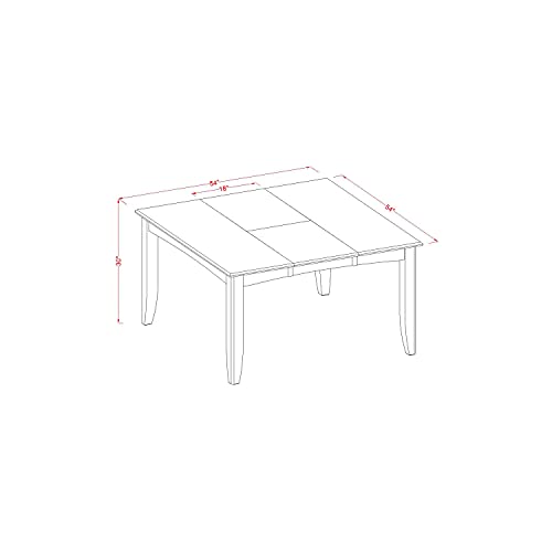 9 Piece Square Wooden Dining Table Set with Butterfly Leaf and 8 Chairs K671349