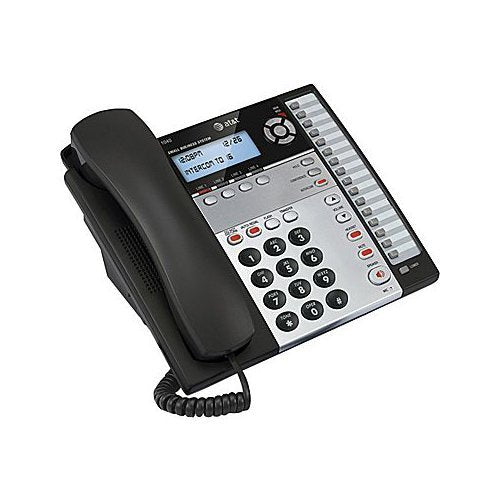 4-Line Expandable Corded Phone System with Speakerphone, 1 Handset, Black/Silver L23505