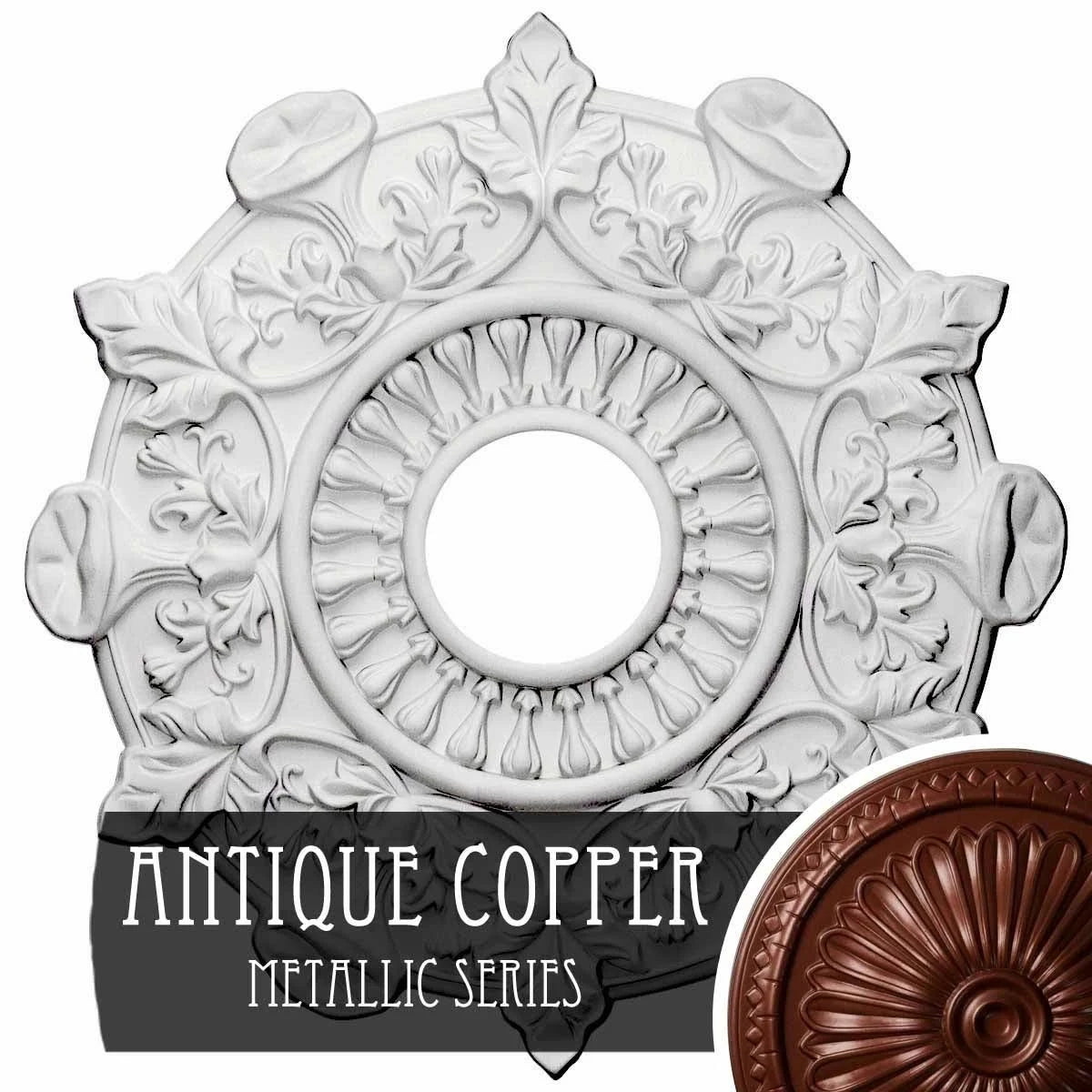 Hand-Painted Ceiling Medallion C2291